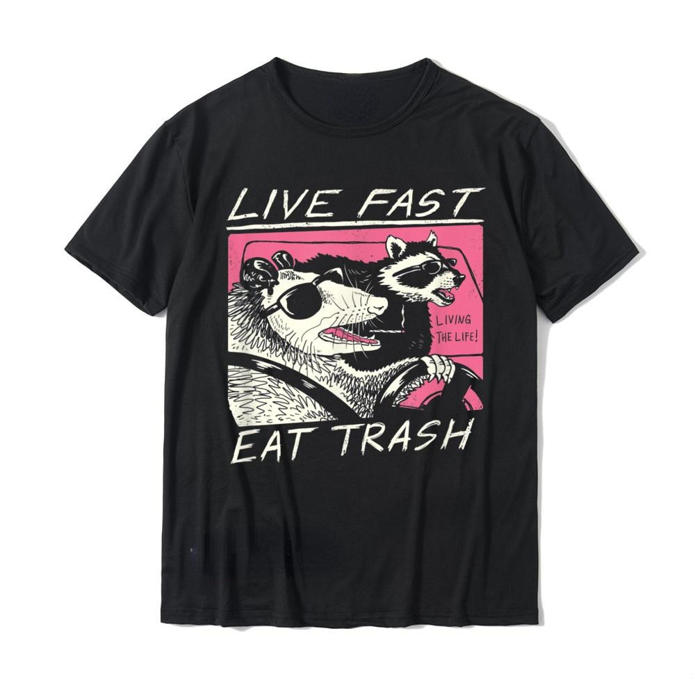 Streetwear Brand T Shirt - Live Fast! Eat Trash! Man T