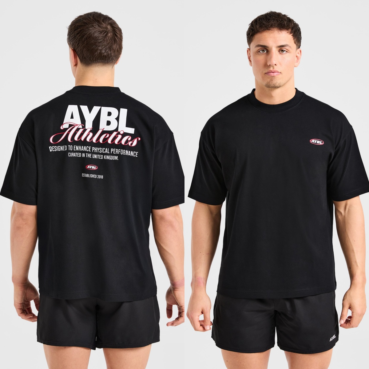 Streetwear Brand Shirts - Athletics Script Oversized Fashion GYM Fitness