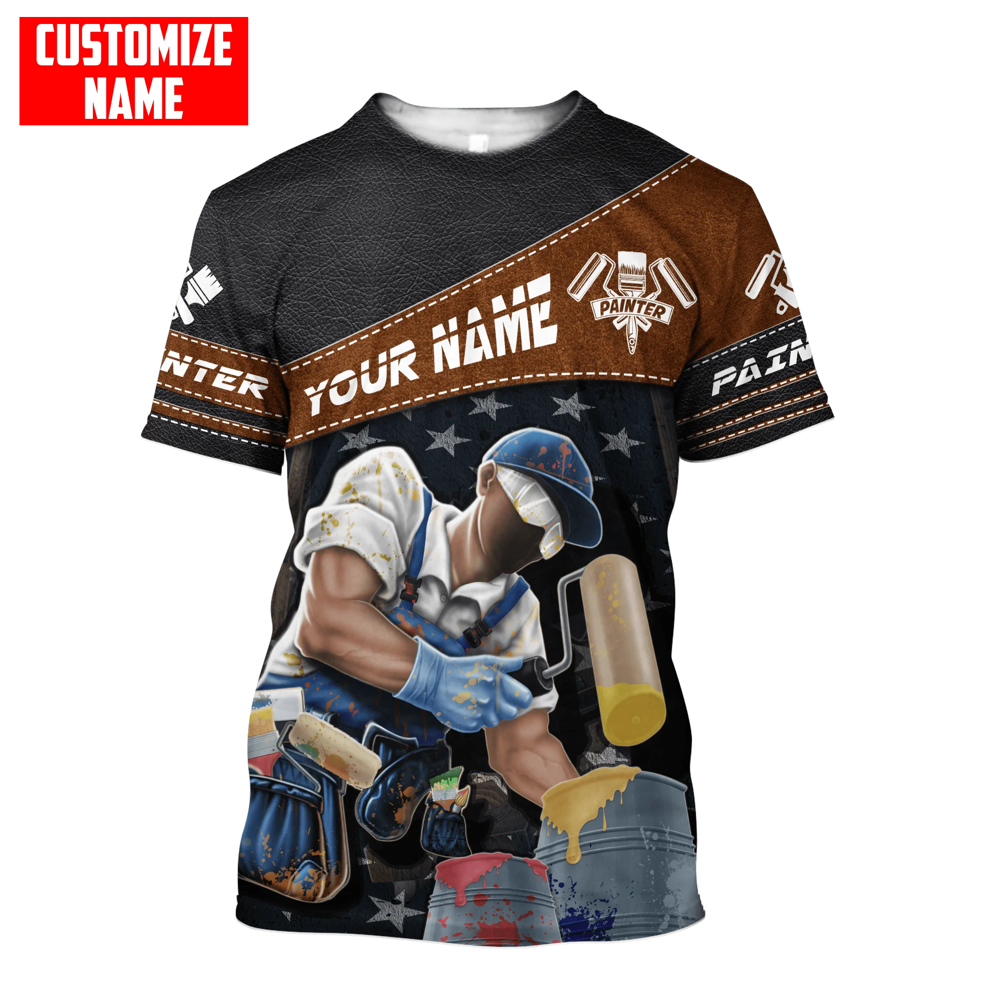 Personalized Name Painter 3D A - огляд і ціна Streetwear Brand T Shirt