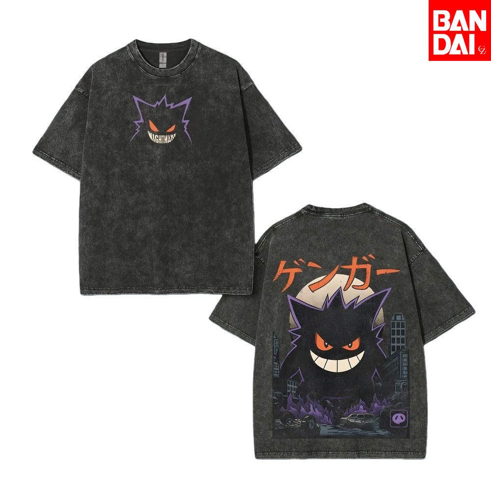 Pokemon Gastly Haunter Gengar  - огляд і ціна Streetwear Brand T Shirt