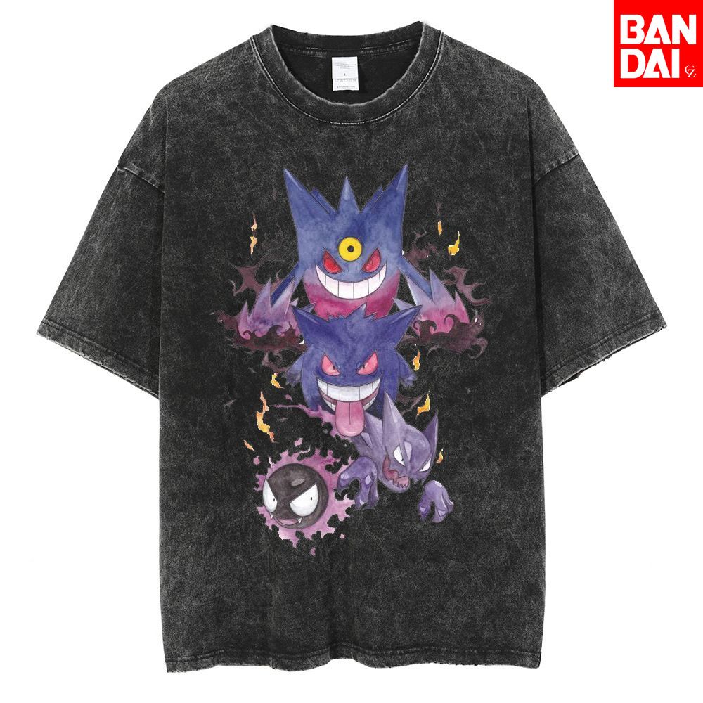 Pokemon Gastly Haunter Gengar  - огляд і ціна Streetwear Brand T Shirt