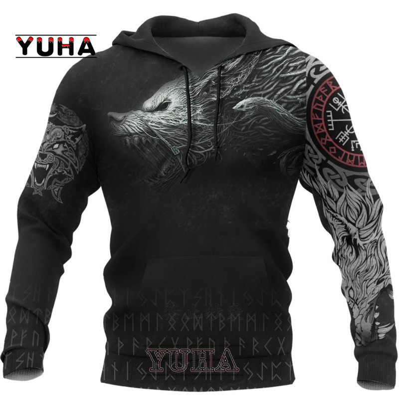 Wolf Printed Hoodies Men 3d Ho - огляд і ціна Streetwear Brand Tracksuit